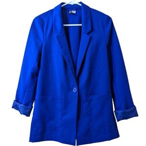 Divided by H&M Single Button Royal Blue Blazer